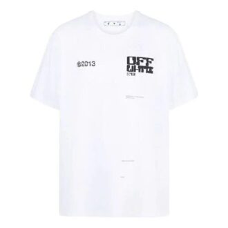 SS21 Tricou cu guler rotund, pantaloni scurți și croială lejeră, cu logo, alb