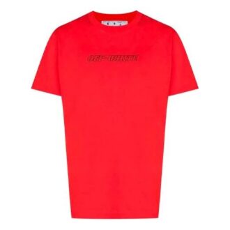 SS21 Tricou cu imprimeu alfabet, guler rotund, mânecă scurtă, croială largă, roșu