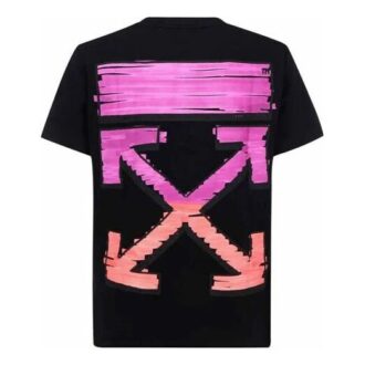 SS21 Tricou cu mânecă scurtă din bumbac, cu imprimeu cu Arrows și logo, negru