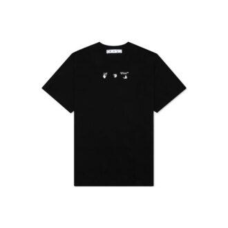SS21 Tricou cu mânecă scurtă și imprimeu graffiti, negru