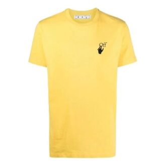 SS21 Tricou cu mânecă scurtă și imprimeu logo, versiune standard, galben