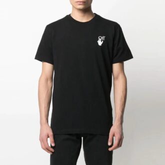SS21 Tricou cu mânecă scurtă și imprimeu logo, versiune standard, negru