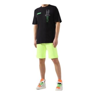 SS21 Tricou cu mânecă scurtă și imprimeu, negru