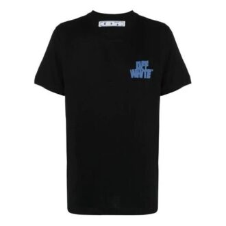 SS21 Tricou cu mânecă scurtă și logo imprimat cu săgeată, negru
