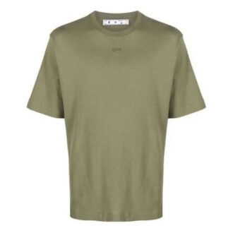 SS21 Tricou cu mânecă scurtă, imprimeu săgeată, cauciuc, croială slim, verde