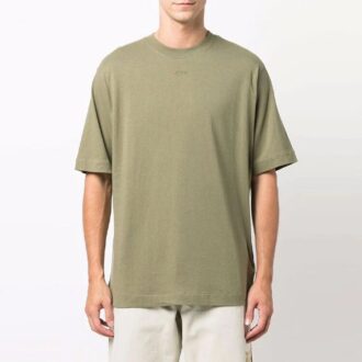 SS21 Tricou cu mânecă scurtă, imprimeu săgeată, cauciuc, croială slim, verde