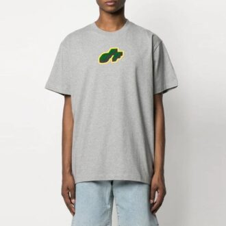 SS21 Tricou cu mâneci scurte și logo, croială lejeră, gri