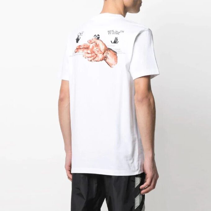 SS21 Tricou cu mâneci scurte, imprimeu, alb