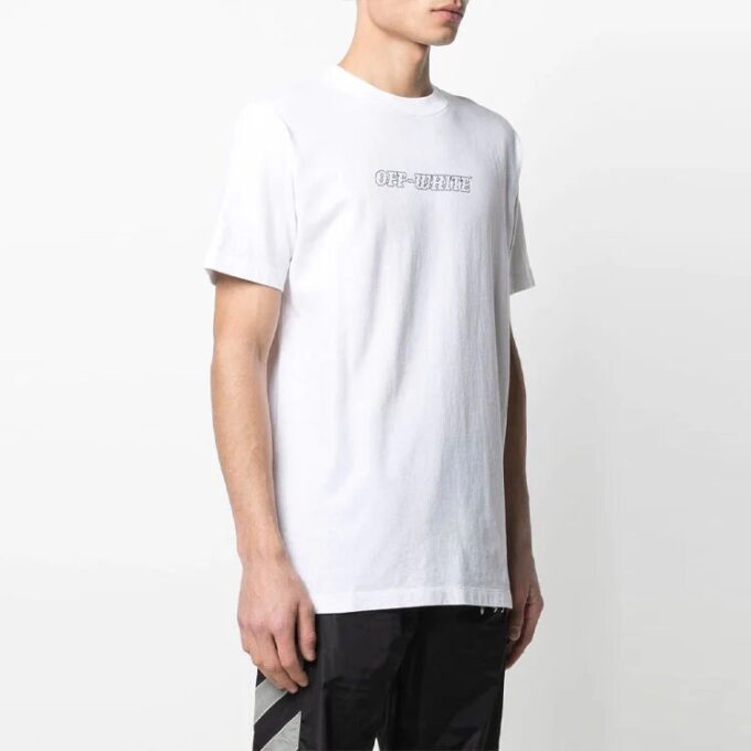 SS21 Tricou cu mâneci scurte, imprimeu, alb