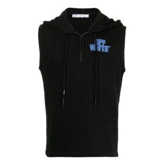 SS21 Tricou fără mâneci cu imprimeu logo, negru