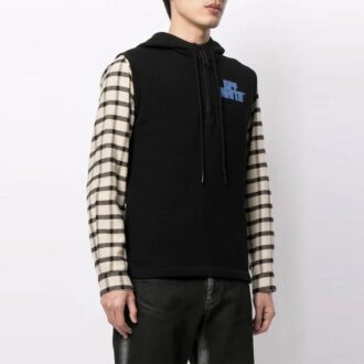 SS21 Tricou fără mâneci cu imprimeu logo, negru