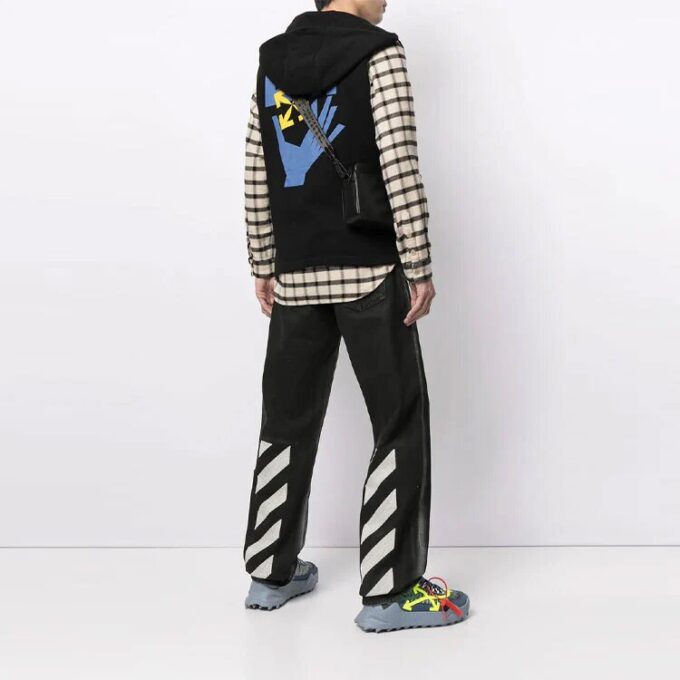 SS21 Tricou fără mâneci cu imprimeu logo, negru