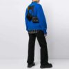 SS21 Tricou sport cu mâneci lungi, croială largă, model cu săgeți, albastru