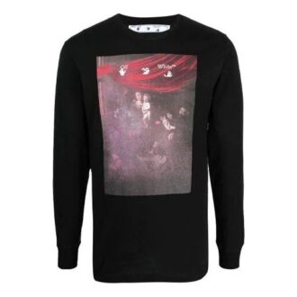 SS21 Tricou sport cu mâneci lungi și logo imprimat, negru