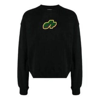 SS21 Tricou sport cu mâneci lungi și model cu săgeți, croială largă, negru