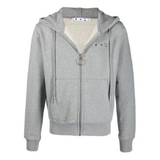 SS21 Versiune slim fit cu fermoar brodat cu Arrows, gri