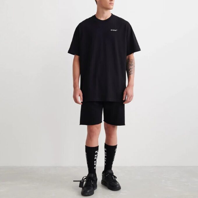 SS22 Pantaloni Scurți cu mâneci scurte și croială largă Arrow Negru