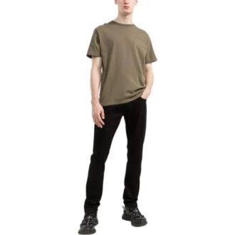 SS22 Tricou cu guler rotund și imprimeu, mânecă scurtă, versiune standard, verde