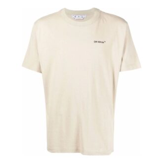 SS22 Tricou cu guler rotund și imprimeu, pantaloni scurți, bej