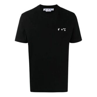 SS22 Tricou cu mânecă scurtă și imprimeu logo, negru
