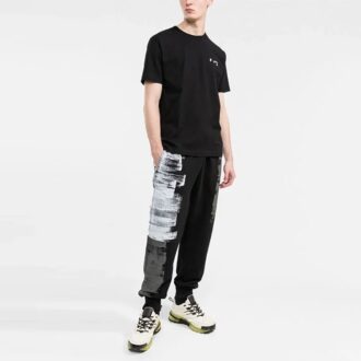 SS22 Tricou cu mânecă scurtă și imprimeu logo, negru