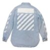 Temperature C/O Virgil Abloh Cămașă din denim pentru bărbați Temperature, albastru deschis