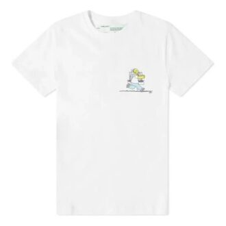 The Simpsons Printing cu mânecă scurtă Alb
