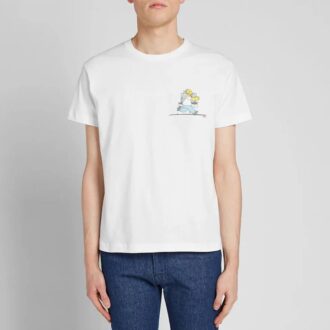 The Simpsons Printing cu mânecă scurtă Alb