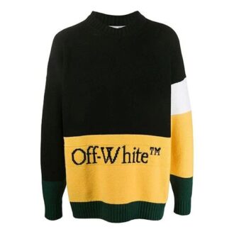 Tricot cu litere colorate Negru