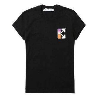 Tricou ajustat cu gradient Off-White „Black Multicolor”