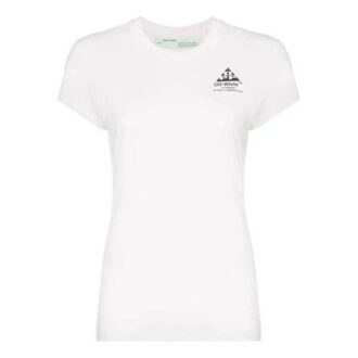 Tricou ajustat din bumbac Off-White Virgil Abloh, alb
