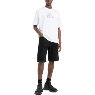 Tricou alb cu mânecă scurtă, cu model de săgeți, Off-White pentru bărbați, colecția SS22
