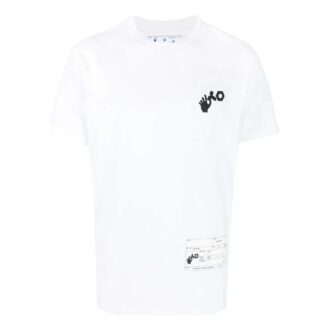 Tricou alb cu mânecă scurtă Off-White Men’s x Teenage Engineering cu imprimeu logo crossover