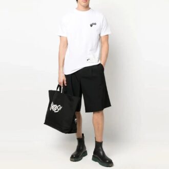 Tricou alb cu mânecă scurtă Off-White Men’s x Teenage Engineering cu imprimeu logo crossover