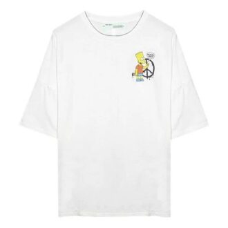 Tricou alb cu mânecă scurtă Off-White pentru bărbați C/O VIRGILABLOH Simpson Arrow