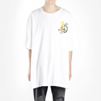 Tricou alb cu mânecă scurtă Off-White pentru bărbați C/O VIRGILABLOH Simpson Arrow
