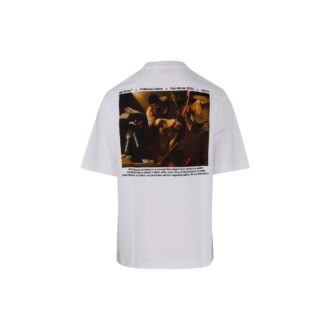 Tricou alb cu mâneci scurte și imprimeu cu litere din alfabet SS22