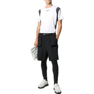 Tricou alb cu mâneci scurte Off-White pentru bărbați, cu imprimeu logo