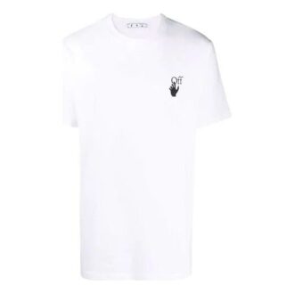 Tricou alb cu mâneci scurte Off-White pentru bărbați FW21 cu imprimeu Caravaggio