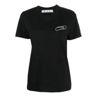 Tricou alb-murdar cu imprimeu negru