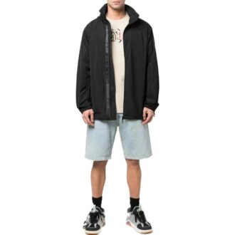 Tricou alb Off-White pentru bărbați SS22 cu guler rotund și mâneci scurte, cu imprimeu logo