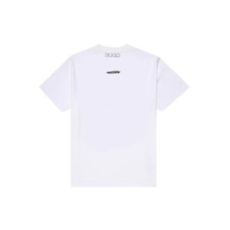 Tricou alb pentru bărbați Off-White cu imprimeu cu logo