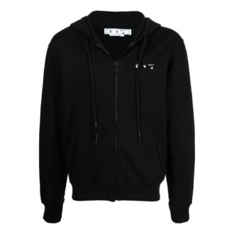 Tricou alb pentru bărbați Off-White SS22 Caravaggio cu fermoar, negru