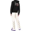 Tricou alb pentru bărbați Off-White SS22 Caravaggio cu fermoar, negru