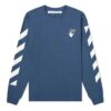 Tricou albastru cu mâneci lungi și imprimeu săgeată