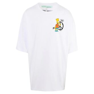 Tricou Bart Peace Sign Super Mega „Alb”