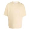 Tricou bej cu guler rotund și mâneci scurte Off-White pentru bărbați