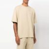 Tricou bej cu guler rotund și mâneci scurte Off-White pentru bărbați