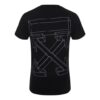 Tricou bărbătesc din bumbac cu mâneci scurte, pantaloni scurți, stil urban, negru