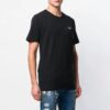 Tricou bărbătesc din bumbac cu mâneci scurte, pantaloni scurți, stil urban, negru